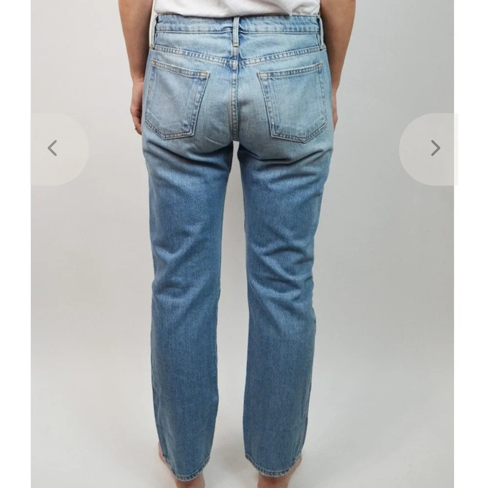 Frame Denim Le Grand Garcon Manhattan Light Wash Straight Leg Ankle Jeans 28
